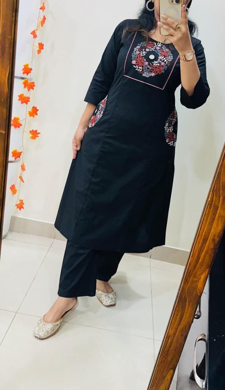 Black Jaipur Print Premium Cord-Set